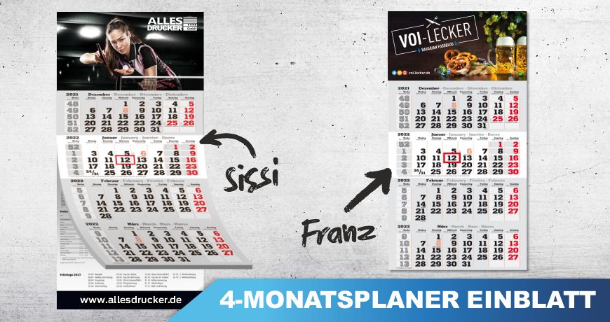 4-Monatskalender 2025 Header