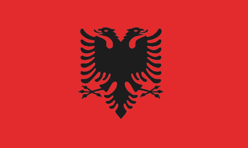 Nationalfahne Albanien ☆ Landesfahne Albaniens günstig vom ALLESDRUCKER