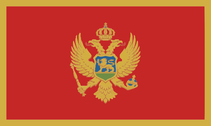 Nationalflagge Montenegro