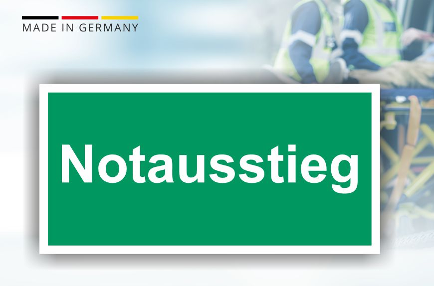 Rettungsschild - Notausstieg