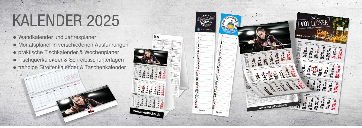 Werbekalender Angebot für 2025